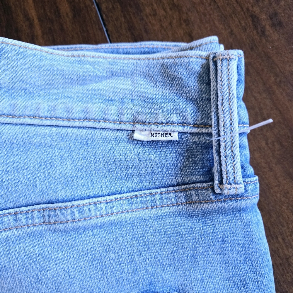 Mother The Scrapper Ankle Button Fly High Rise Stretch Straight Leg Jeans Sz 26 - Picture 10 of 16
